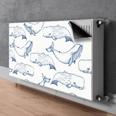 Dekorative Heizkörperabdeckung Blaue wale
