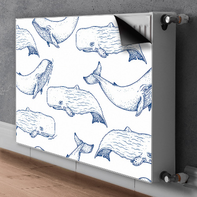Dekorative Heizkörperabdeckung Blaue wale