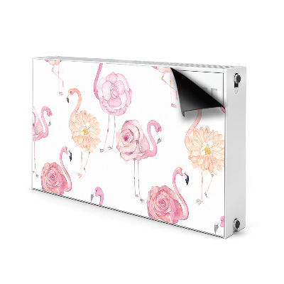 Heizkörperverkleidung magnetisch Flamingos und blumen