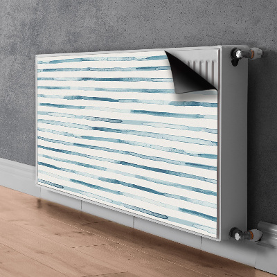 Dekorative Heizkörperabdeckung Blaue linien