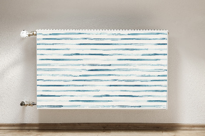 Dekorative Heizkörperabdeckung Blaue linien