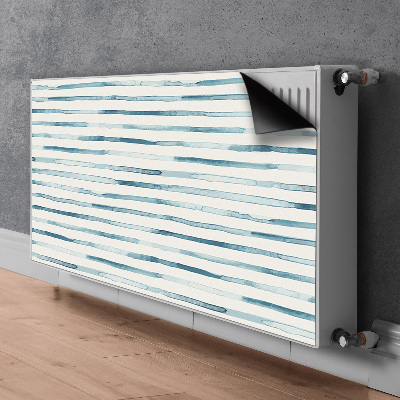 Dekorative Heizkörperabdeckung Blaue linien