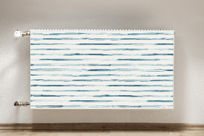 Dekorative Heizkörperabdeckung Blaue linien
