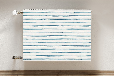 Dekorative Heizkörperabdeckung Blaue linien