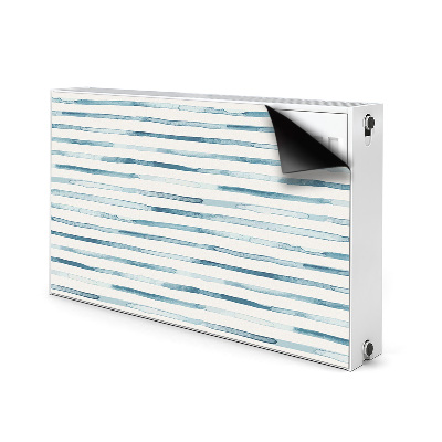 Dekorative Heizkörperabdeckung Blaue linien