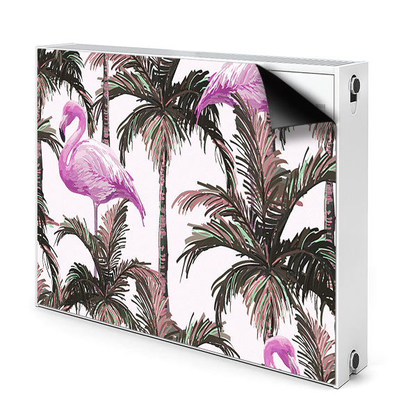 Heizkörperverkleidung magnetisch Flamingos in palmen