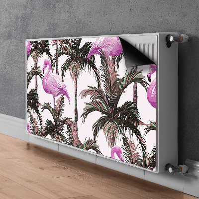 Heizkörperverkleidung magnetisch Flamingos in palmen
