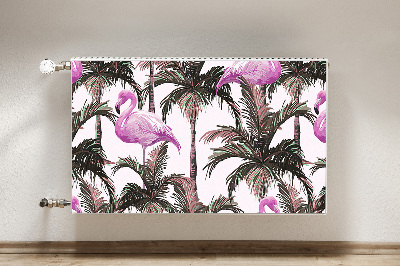 Heizkörperverkleidung magnetisch Flamingos in palmen