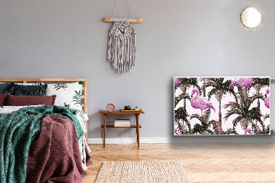 Heizkörperverkleidung magnetisch Flamingos in palmen