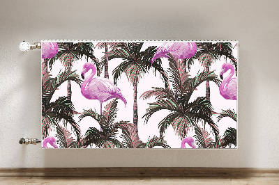 Heizkörperverkleidung magnetisch Flamingos in palmen