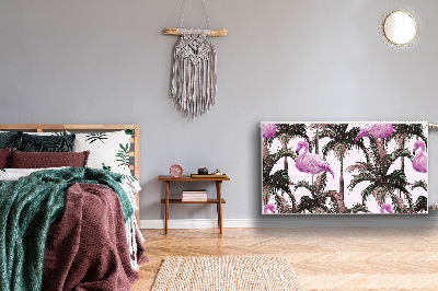 Heizkörperverkleidung magnetisch Flamingos in palmen