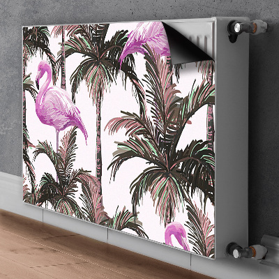 Heizkörperverkleidung magnetisch Flamingos in palmen