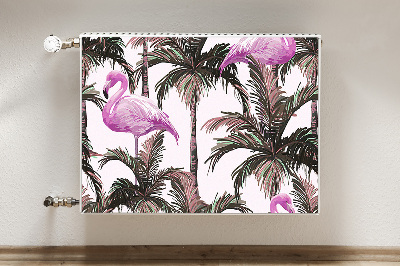 Heizkörperverkleidung magnetisch Flamingos in palmen