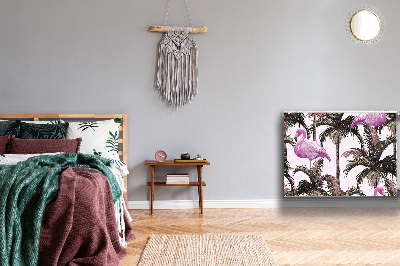 Heizkörperverkleidung magnetisch Flamingos in palmen