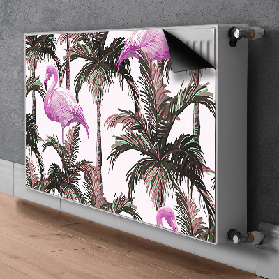 Heizkörperverkleidung magnetisch Flamingos in palmen