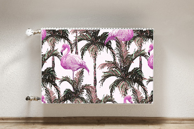 Heizkörperverkleidung magnetisch Flamingos in palmen