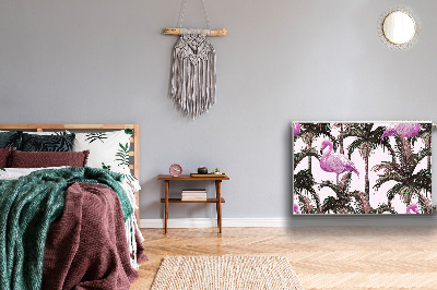 Heizkörperverkleidung magnetisch Flamingos in palmen