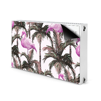 Heizkörperverkleidung magnetisch Flamingos in palmen