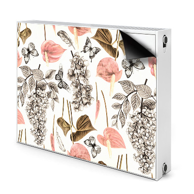 Heizkörperverkleidung magnet Blumen und schmetterlinge