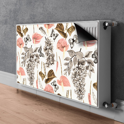 Heizkörperverkleidung magnet Blumen und schmetterlinge