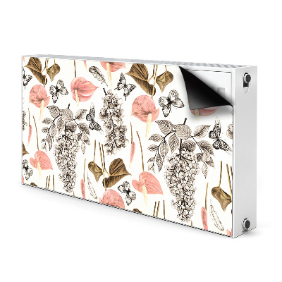Heizkörperverkleidung magnet Blumen und schmetterlinge