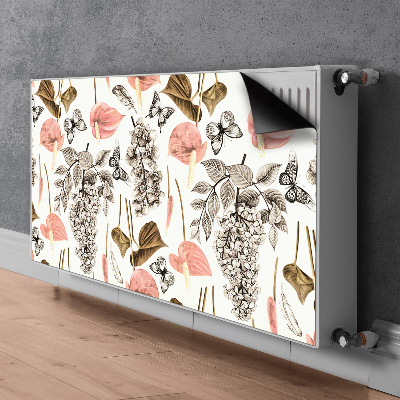 Heizkörperverkleidung magnet Blumen und schmetterlinge