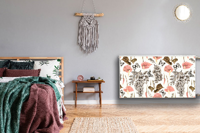 Heizkörperverkleidung magnet Blumen und schmetterlinge