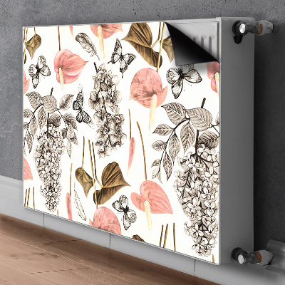 Heizkörperverkleidung magnet Blumen und schmetterlinge