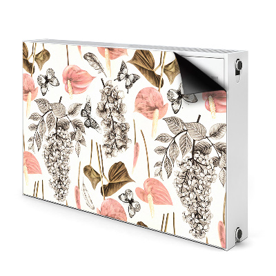 Heizkörperverkleidung magnet Blumen und schmetterlinge
