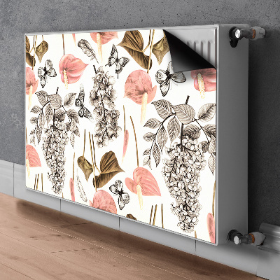 Heizkörperverkleidung magnet Blumen und schmetterlinge
