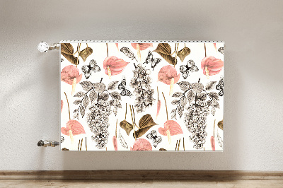 Heizkörperverkleidung magnet Blumen und schmetterlinge