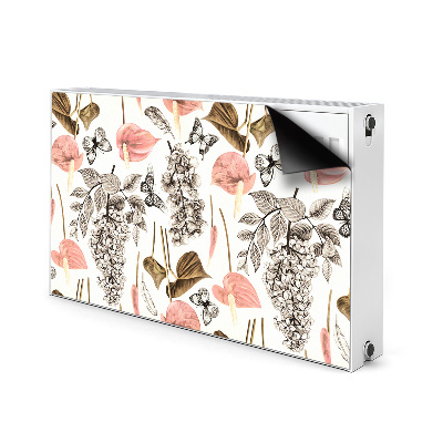 Heizkörperverkleidung magnet Blumen und schmetterlinge