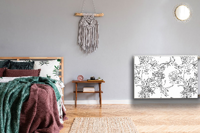 Magnet Heizkörperverkleidung Schwarze und weiße blumen