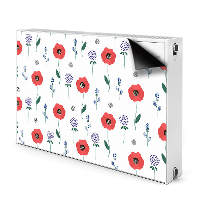 Magnet Heizkörperverkleidung Rotes feld der mohnblumen