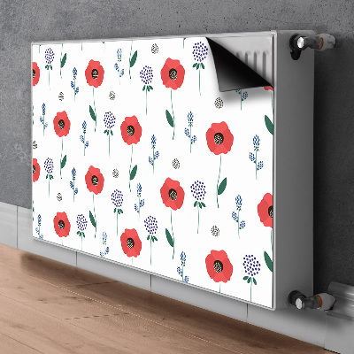 Magnet Heizkörperverkleidung Rotes feld der mohnblumen