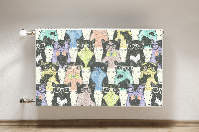 Heizkörperverkleidung magnet Katzen mit brille