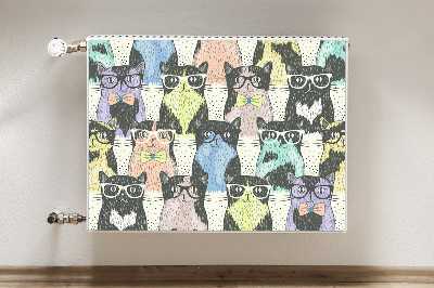 Heizkörperverkleidung magnet Katzen mit brille