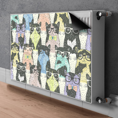 Heizkörperverkleidung magnet Katzen mit brille