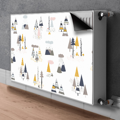 Magnet Heizkörperverkleidung Zeichnete bäume