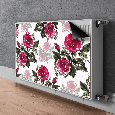 Dekorative Heizkörperabdeckung Gemaltes rosen