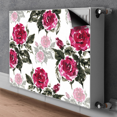 Dekorative Heizkörperabdeckung Gemaltes rosen