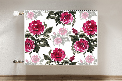 Dekorative Heizkörperabdeckung Gemaltes rosen