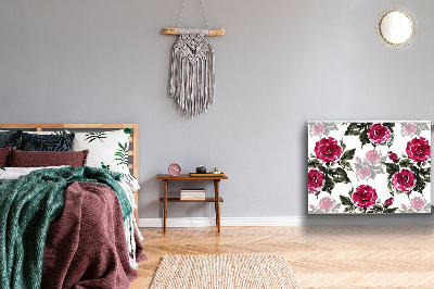 Dekorative Heizkörperabdeckung Gemaltes rosen