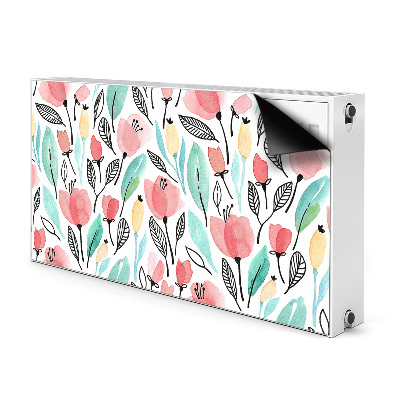 Heizkörperverkleidung magnet Rote blumen