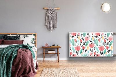 Heizkörperverkleidung magnet Rote blumen