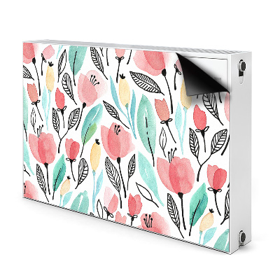 Heizkörperverkleidung magnet Rote blumen