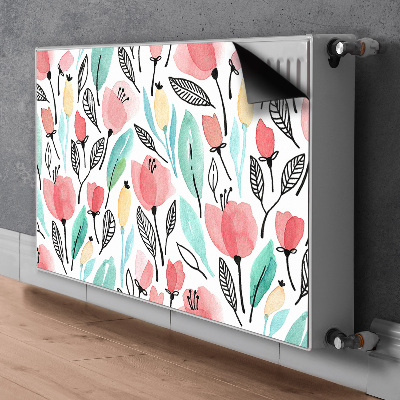 Heizkörperverkleidung magnet Rote blumen