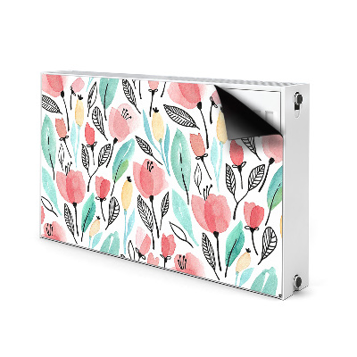 Heizkörperverkleidung magnet Rote blumen