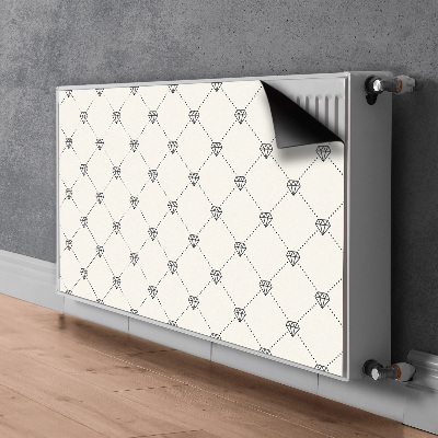 Heizkörperverkleidung magnetisch Muster in diamanten