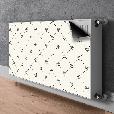 Heizkörperverkleidung magnetisch Muster in diamanten